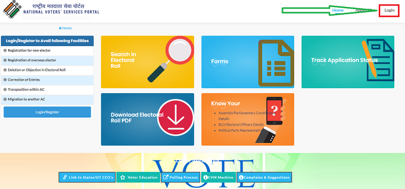 how to make voter id correction online