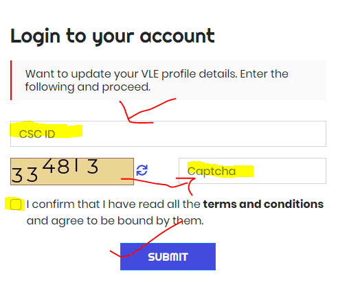 CSC Login Page