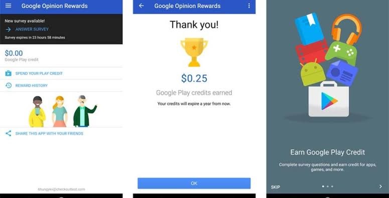 Google Opinion rewards for FreeFire