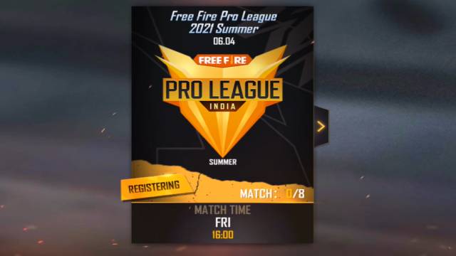  Register Free Fire Pro League 2021