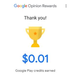 Google Opinion rewards